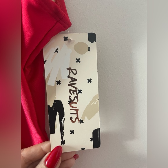 NWT Ravesuits One Piece Red Bathing Suit Swimsuit Bad and Boujee M/L - Picture 6 of 12